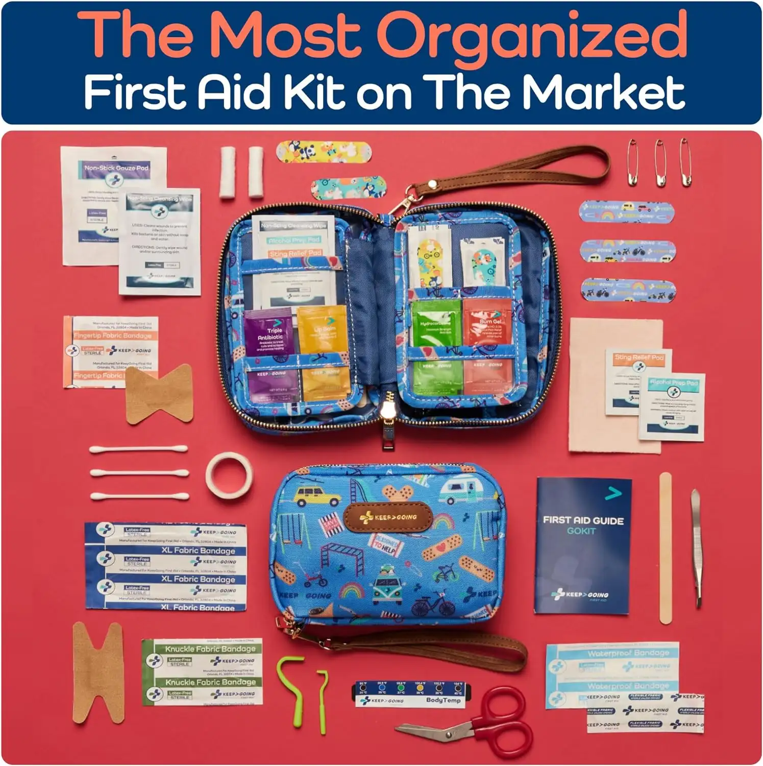 KeepGoing Kids First Aid Kit - 130 Pc - 81udxltcbl._ac_sl1500_